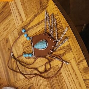 Faux turquoise necklace